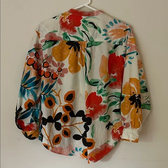 Anthropologie Long Sleeve Floral Blouse - Picture 4 of 4